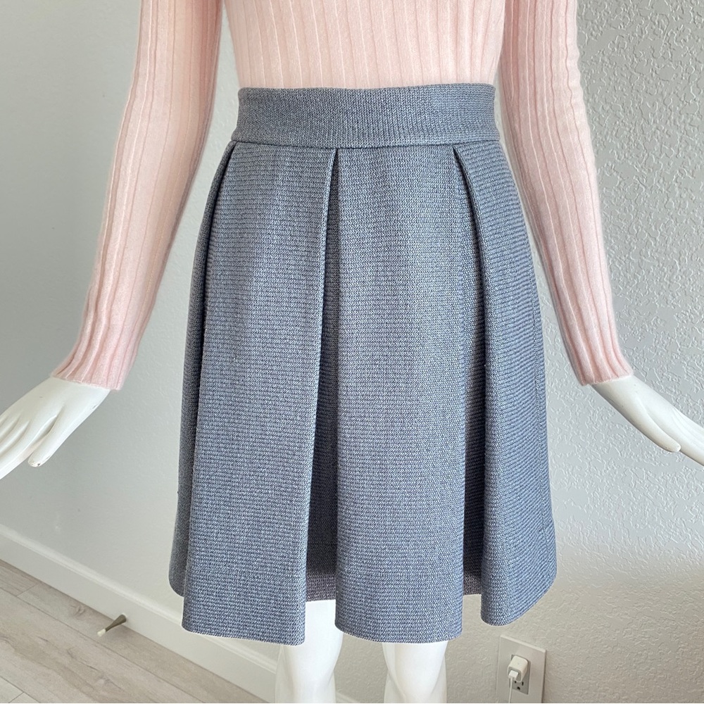 Robert Rodriguez Gray pleated Flared Skirt